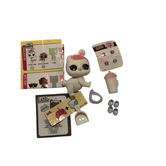LOL Surprise Pets Series 3 Crystal Bunny Glitterati Club Rare Flocked Toy Gift - Picture 8 of 9